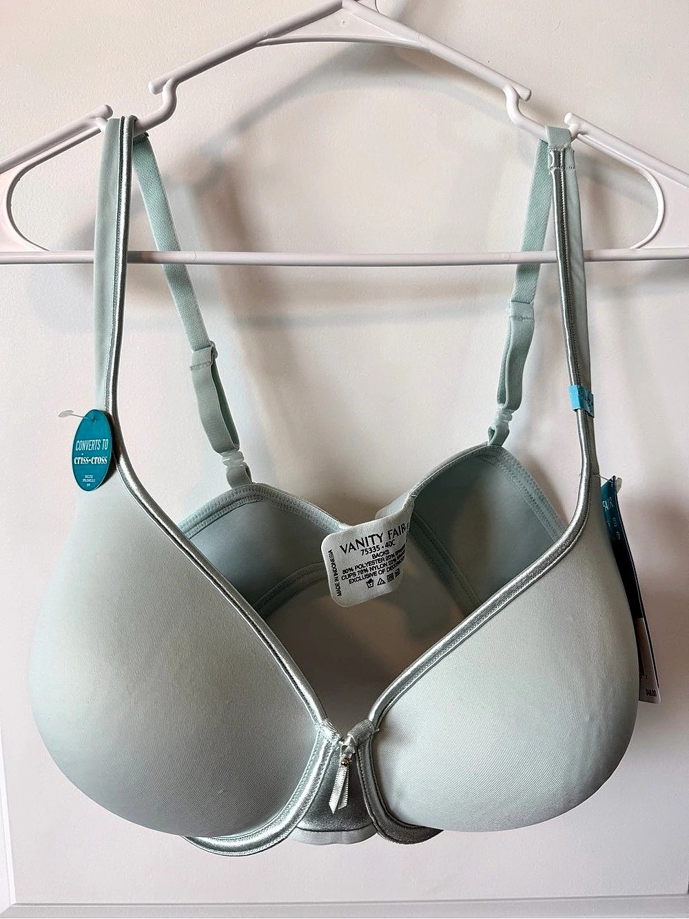 Vanity Fair Body Care 75335 Full Coverage Bra Sage Green Size 40C NWT